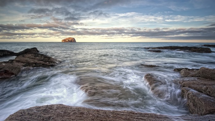 Bass Rock island off the coast of North Berwick, Scotland