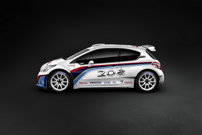 White Peugeot 208 T16 Pikes Peak Race Car