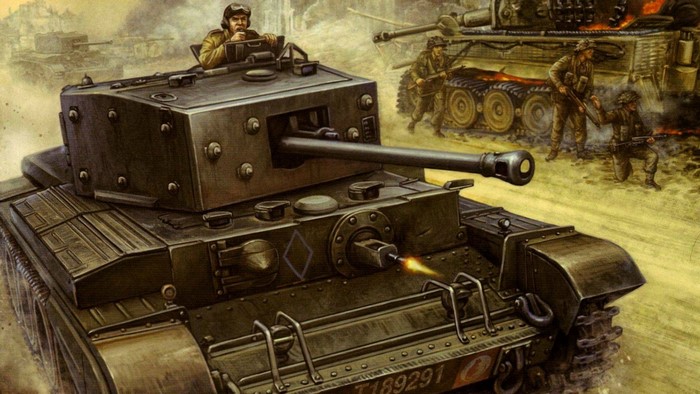 Cromwell MkVIII Tank in Battle