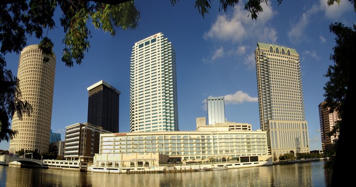 Tampa, Florida Skyscrapers and River