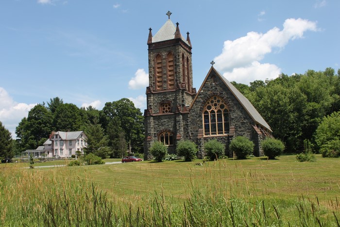 Church and House in Staatsburg, New York