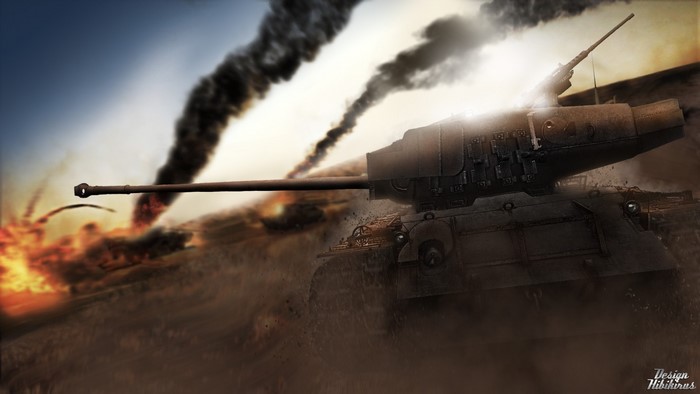 Super Pershing T26E4 tank in World of Tanks battle