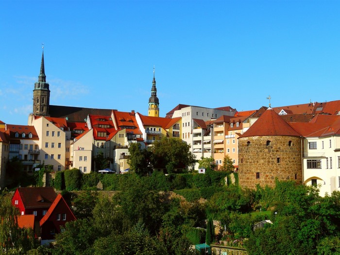 Bautzen, Germany cityscape with historic buildings and towers