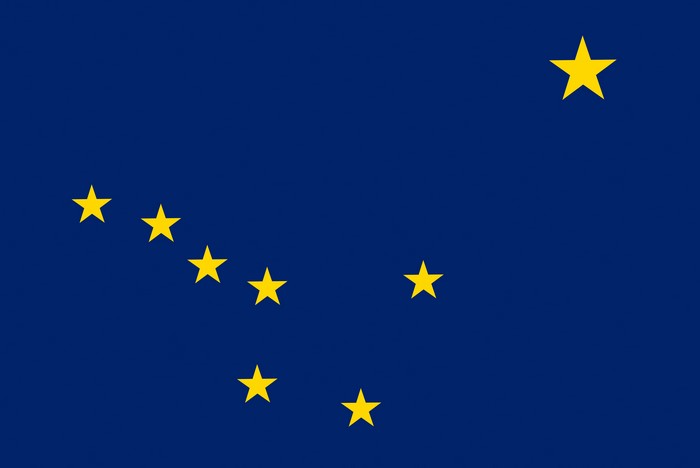 Alaska Flag with Big Dipper and North Star