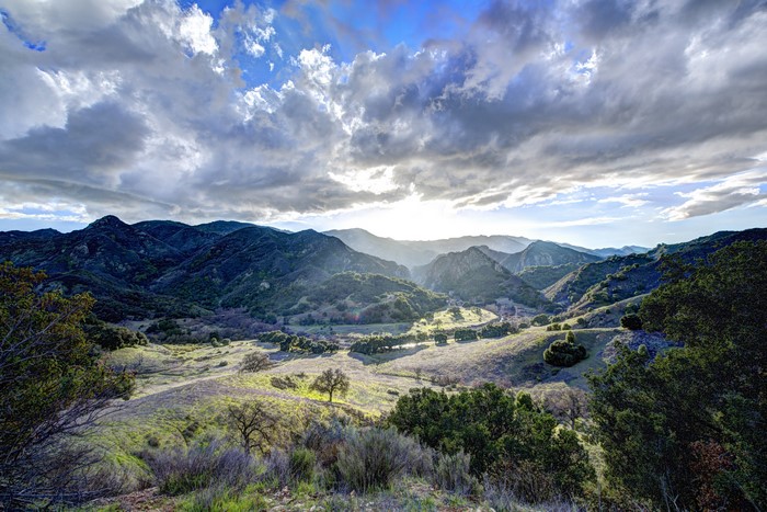 Mountains and Valley in Malibu, California