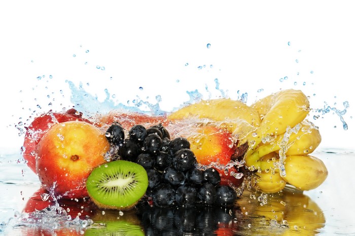 Fruit with Water Splash