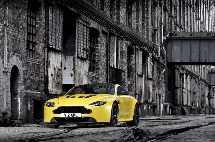 Yellow 2013 Aston Martin V12 Vantage S