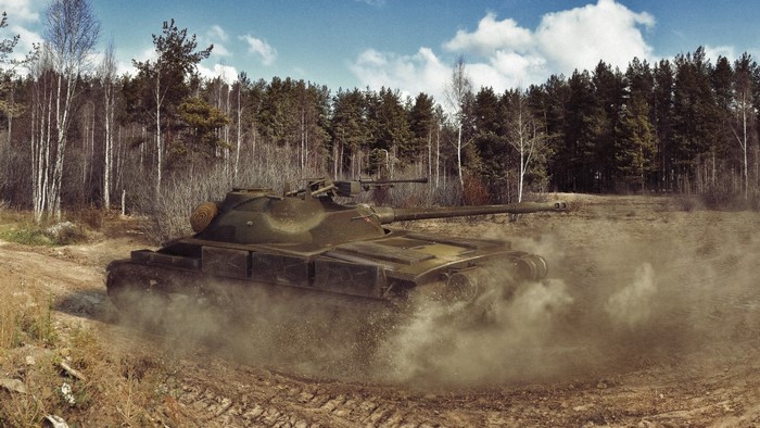 Object 907 tank in a forest
