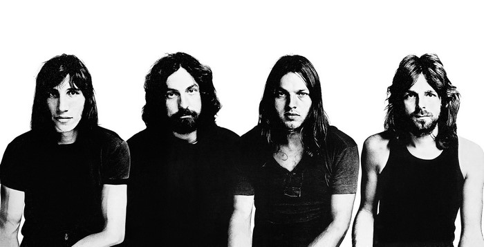 Pink Floyd band members posing