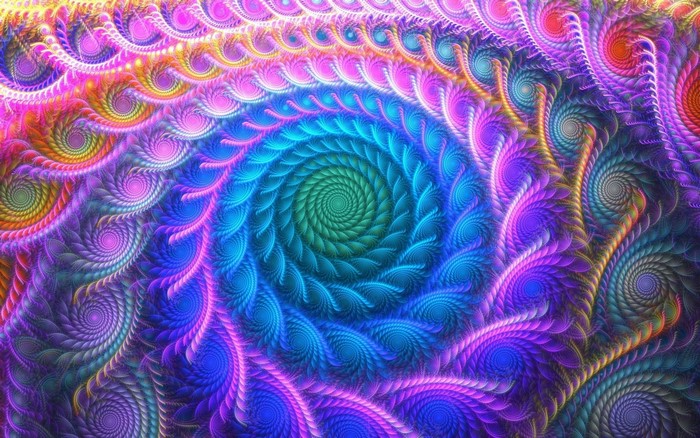 Colorful fractal spiral pattern