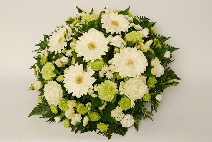 White Gerberas and Roses Flower Arrangement