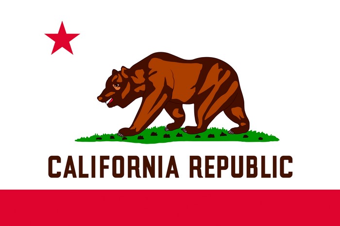 California Republic flag with bear and star