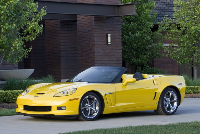 Yellow 2010 Chevrolet Corvette C6 Grand Sport Convertible