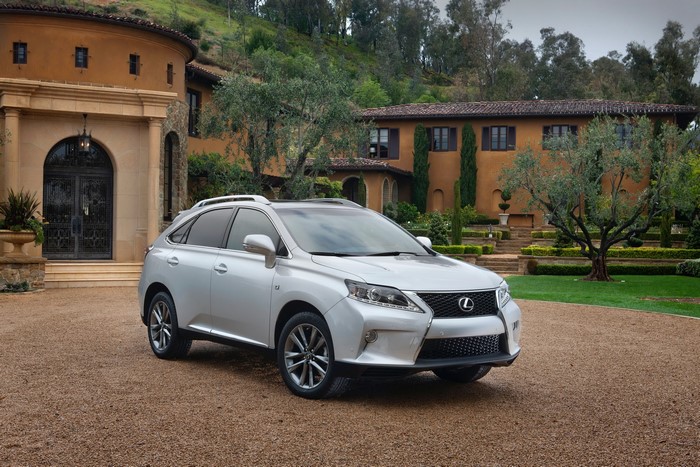2013 Lexus RX 350 F-Sport in front of a mansion