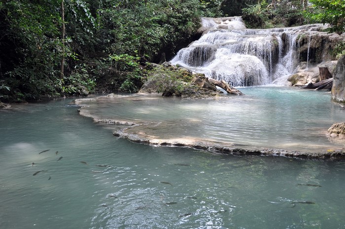 Erawan Waterfalls in Thailand