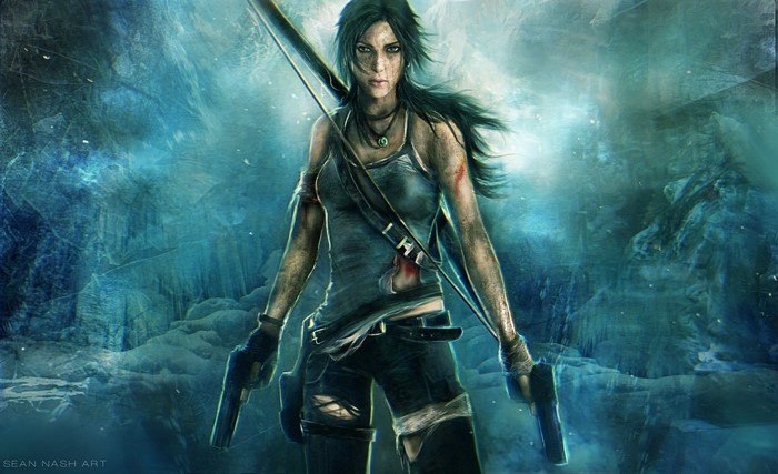 Lara Croft with Pistols and Bow from Tomb Raider