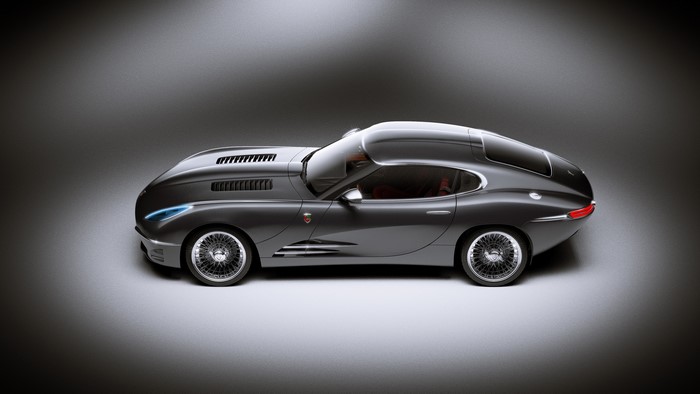 2013 Lyonheart K black sports car side view
