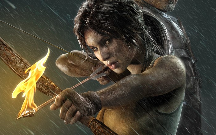 Tomb Raider Tomb Raider 2013 Archers Warriors Fire Rain Lara Croft Wooden Arrow Bow 