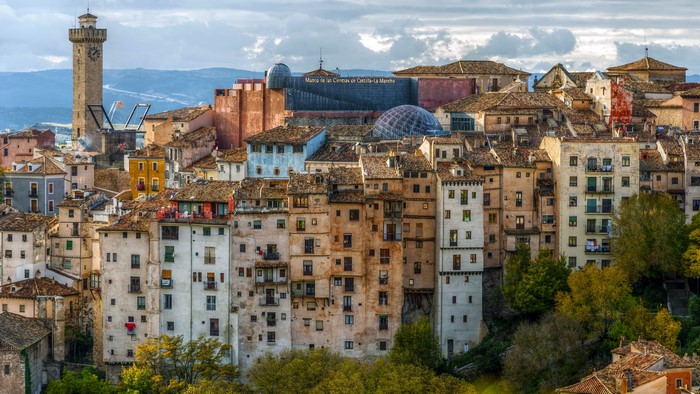 Cuenca, Spain: Hanging Houses and Clock Tower
