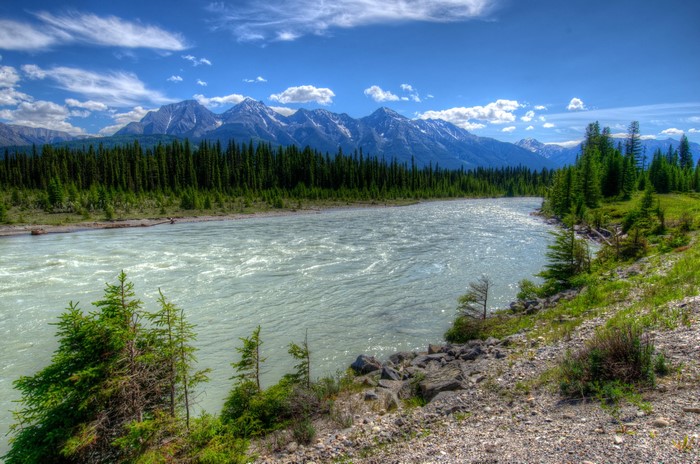 Vermilion Kootenay River in Canadian Rockies