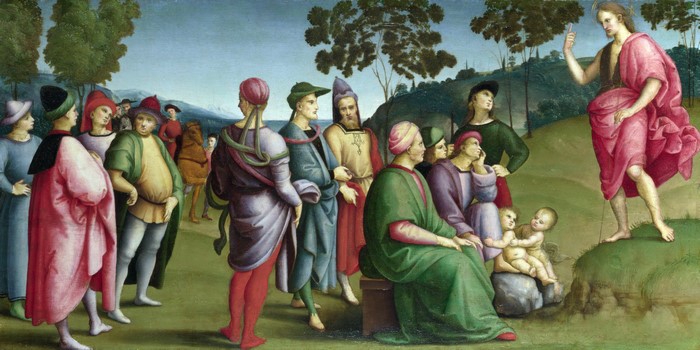 Sermon of St. John the Baptist by Raphael Santi