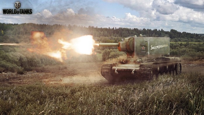 KV-2 Tank firing in World of Tanks