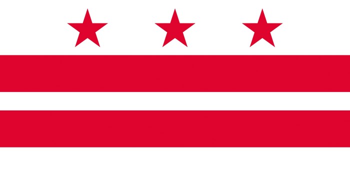 Flag of the District of Columbia, USA