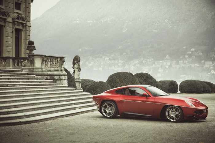 2013 Carrozzeria Touring Disco Volante parked by stairs