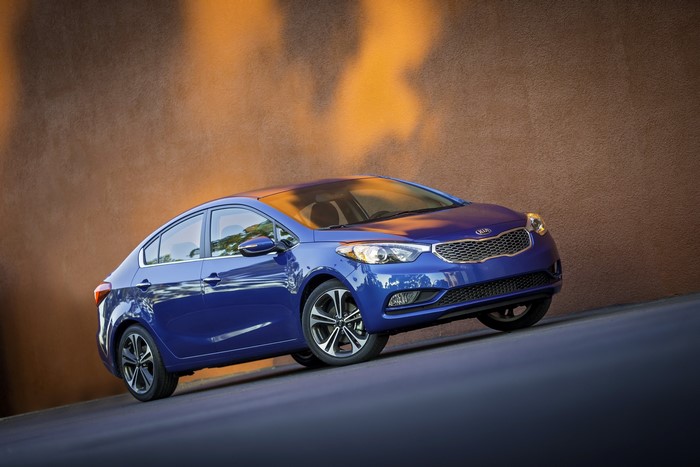 Blue 2014 Kia Forte EX GDI sedan