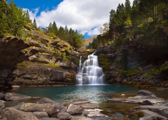Waterfall in Ordesa y Monte Perdido National Park, Aragon, Spain