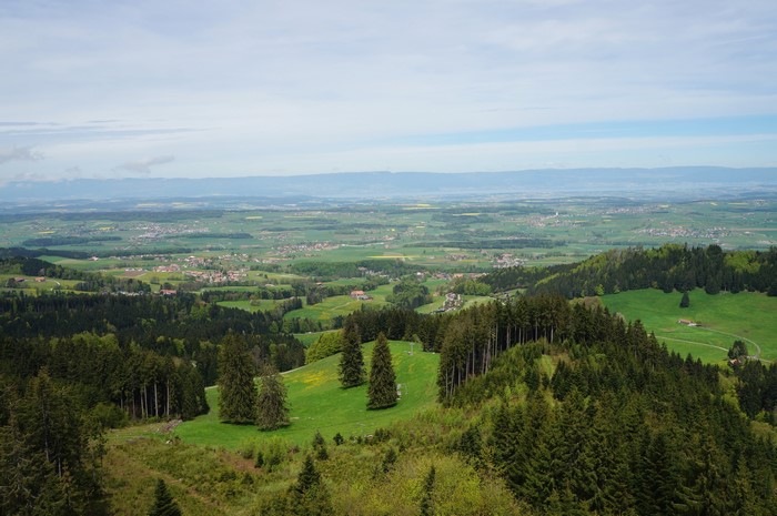 View of Gruyere landscape in Switzerland
