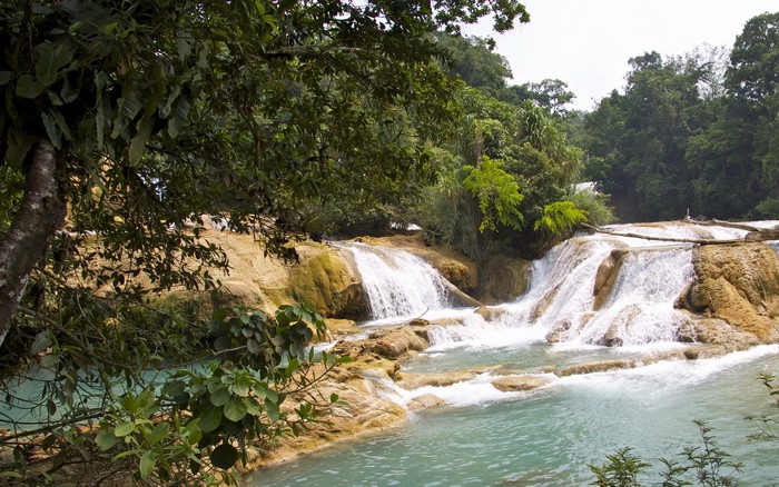 Cascadas de Agua Azul waterfalls in Mexico