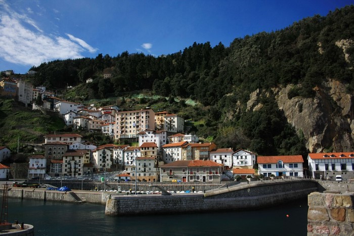 Elantxobe, Biscay, Spain houses on a hill