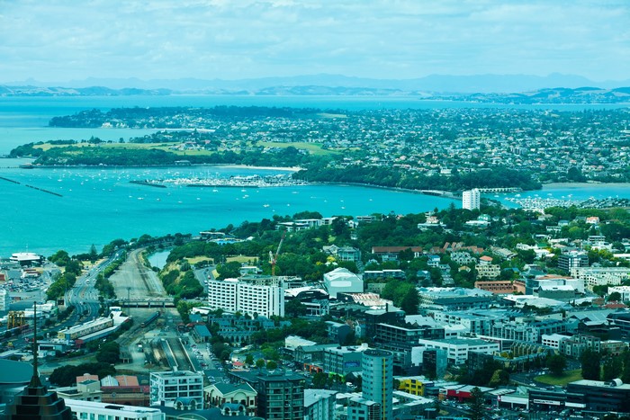 Auckland, New Zealand from above
