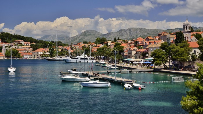 Boats in Cavtat, Croatia