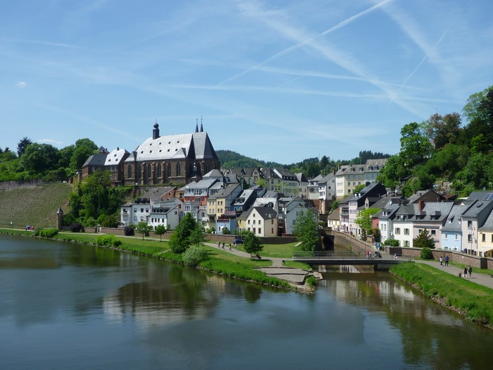Saarburg, Germany with river and historic buildings
