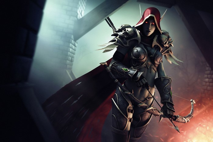 Sylvanas Windrunner from World of Warcraft with a bow