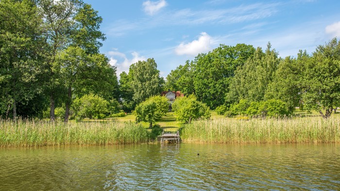 House by the river in Vaxholm, Sweden