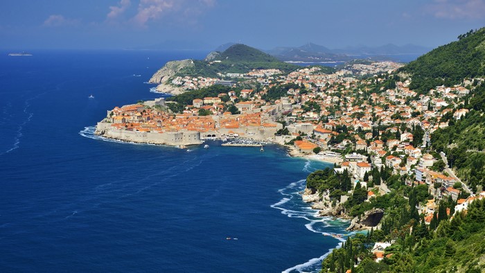 Dubrovnik, Croatia coast from above