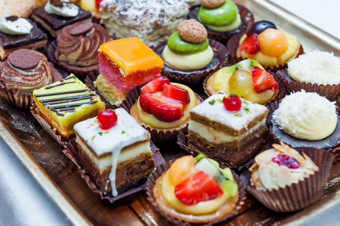 Assortment of small cakes and pastries