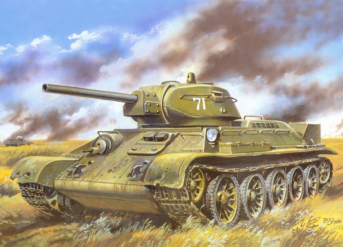 T-34-76 Tank Painting Art