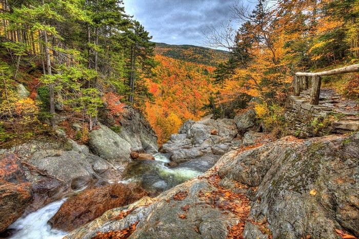 Glen Ellis Falls in Autumn, USA
