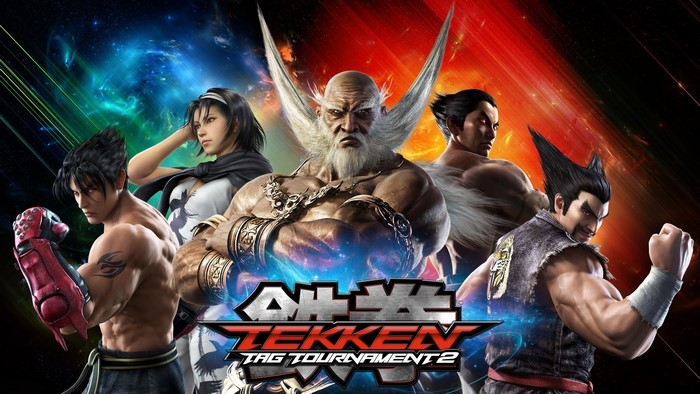 Jin Kazama, Jun Kazama, Heihachi Mishima, Kazuya Mishima, and Wang Jinrei from Tekken Tag Tournament 2