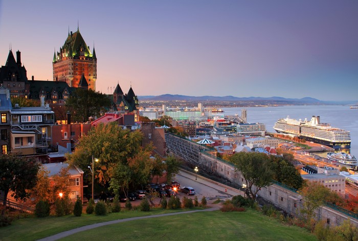 Fairmont Le Château Frontenac and Quebec City skyline
