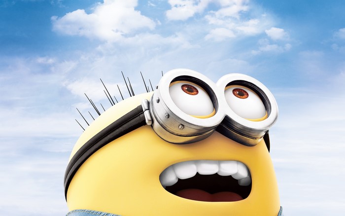 Minion from Despicable Me 2 wearing goggles