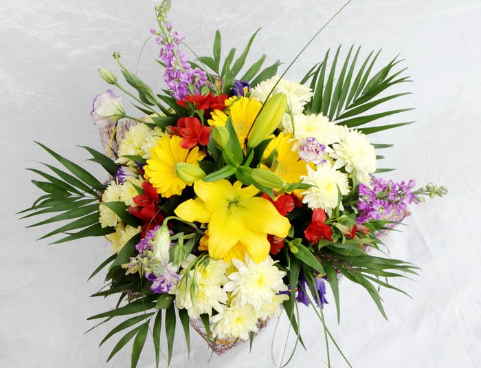 Bouquet of lilies and assorted flowers
