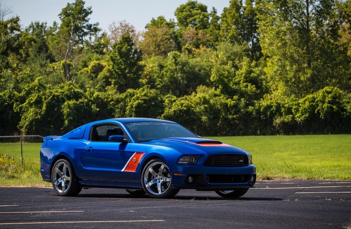 Blue 2013 Ford Mustang RS3 parked outdoors