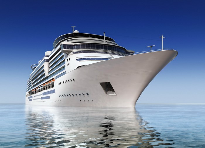 Cruise liner ship on the ocean