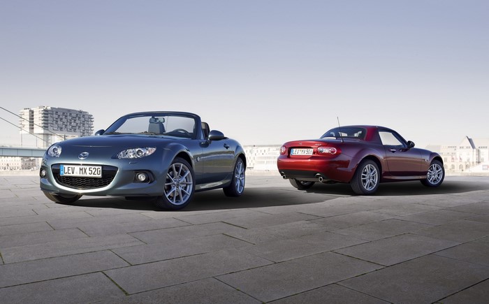 Two Mazda MX-5 Convertibles