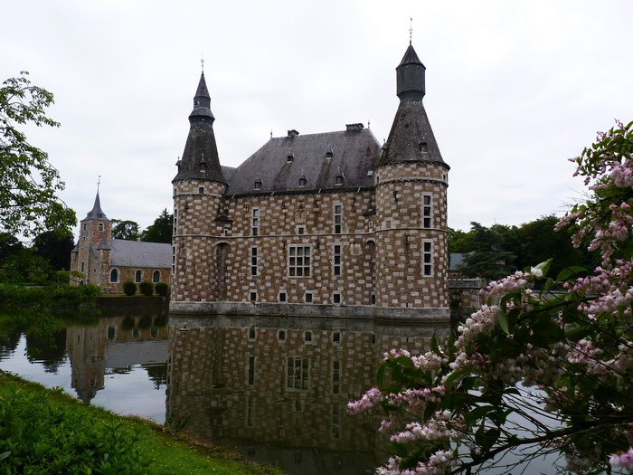 Chateau de Jehay in Belgium with moat